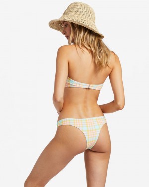 Multi Women's Billabong Check Please Cocoa Skimpy Bikini Bottoms | 496273HBN