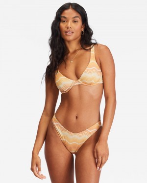 Multi Women's Billabong Wave Hello Hike Bikini Bottoms | 147236MSN