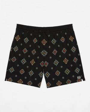 Navy Men's Billabong Good Times Layback Volleys Shorts | 519862JUV