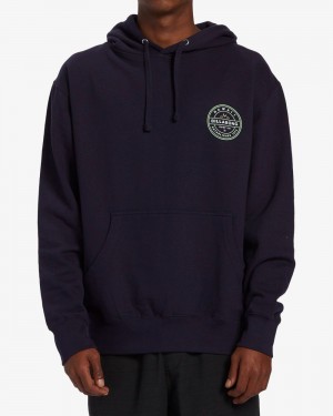 Navy Men's Billabong Hawaii Rotor Pullover Sweatshirt | 074589MRK