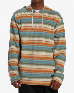 Oatmeal Heather Men's Billabong Flecker Diego Pullover Sweatshirt | 781036EQR