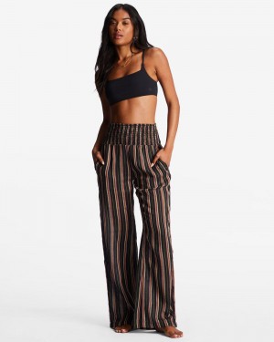 Off Black 3 Women's Billabong New Waves 2 Elastic Waist Pants | 750918ORN