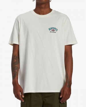 Off White Men's Billabong Arch Hawaii Short Sleeve T-Shirt | 947850ECJ