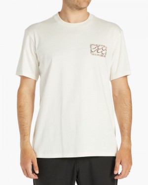 Off White Men's Billabong Traces Short Sleeve T-Shirt | 952173BSJ