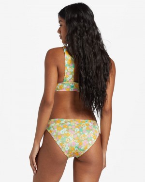 Palm Green Women's Billabong On The Bright Side Lowrider Bikini Bottoms | 716904RIZ