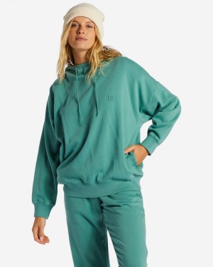 Pine Women's Billabong Halifax Hoodie Sweatshirt | 698457ZNM