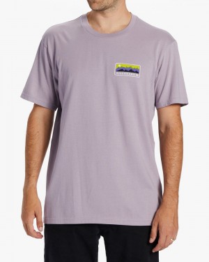 Purple Ash Men's Billabong Range T-Shirt | 758132GCZ