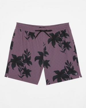 Purple Haze Men's Billabong Sundays Layback 17" Elastic Waist Shorts | 836129ZSF