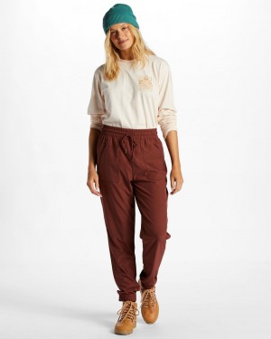 Red Women's Billabong A/Div Canyon Jogger Sweat Pants | 603741JBT