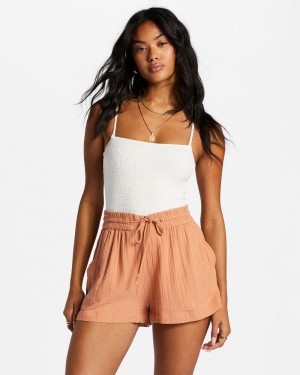 Rose Dawn Women's Billabong Day Tripper Elastic Shorts | 416852ODA