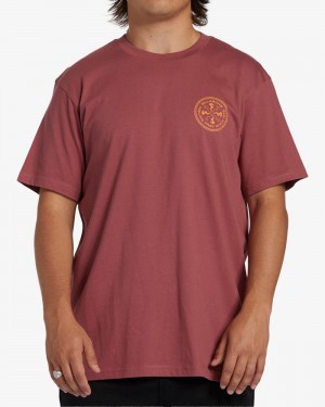 Rose Dust Men's Billabong Swivel Short Sleeve T-Shirt | 583097GIJ