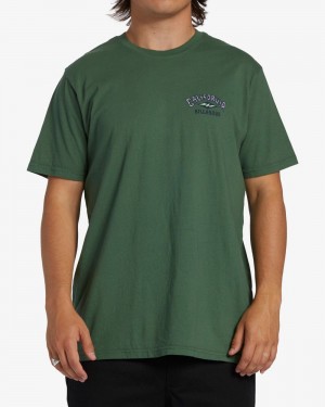 Sage Men's Billabong Arch California Short Sleeve T-Shirt | 056348PGA