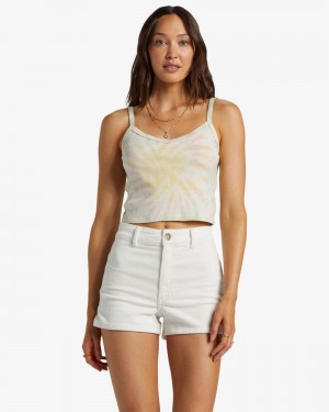 Salt Crystal Women's Billabong Free Fall Corduroy Shorts | 890471VJY