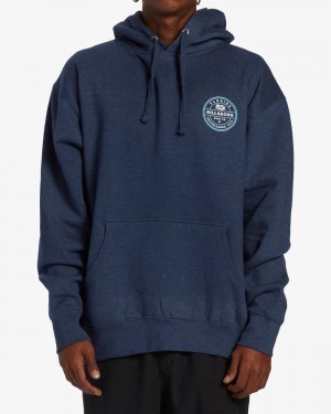 Slate Blue Men's Billabong Florida Rotor Pullover Sweatshirt | 408759UCJ