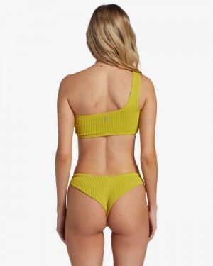 Tart Lime Women's Billabong Summer High Tanga Bikini Bottoms | 798432JTM