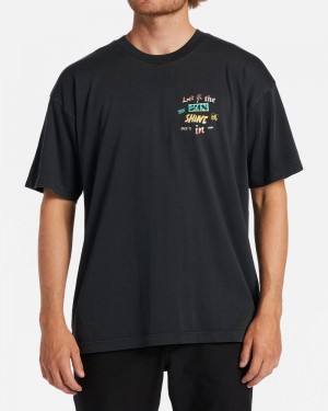 Washed Black Men's Billabong Let It Shine T-Shirt | 415709LZR