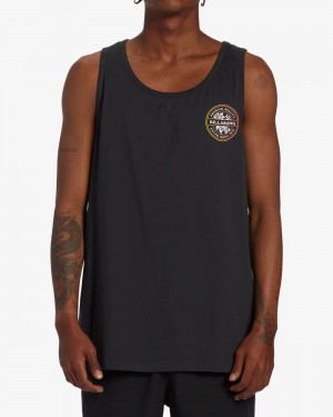 Washed Black Men's Billabong Rotor Tanks | 854291HRD