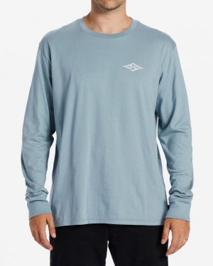 Washed Blue Men's Billabong Unity Long Sleeve T-Shirt | 069457UOT