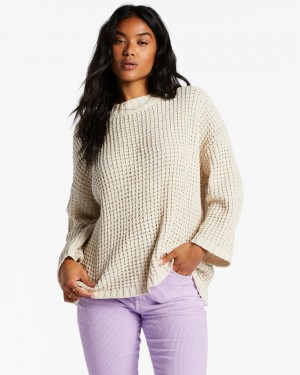 White Cap Women's Billabong Happy Haze Sweater | 019458MBA