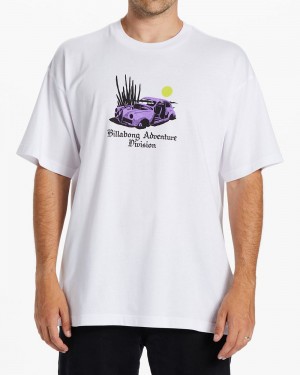 White Men's Billabong Wreck T-Shirt | 382541WDP