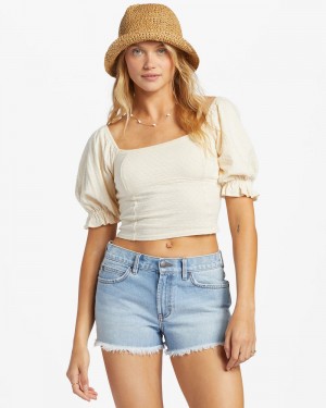 White Women's Billabong Flora Top | 798153WHX