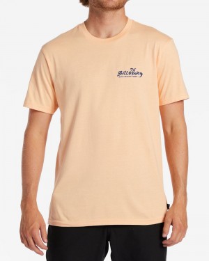 Yellow Men's Billabong Lounge T-Shirt | 403729XAM