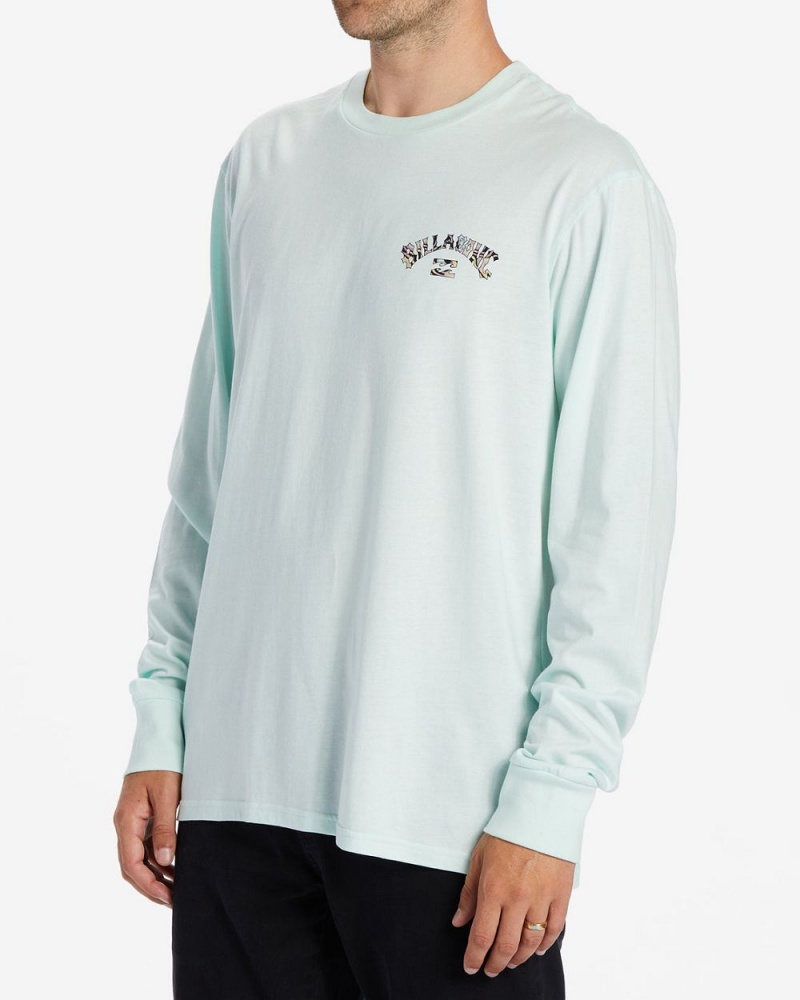 Aqua Men's Billabong Arch Fill Long Sleeve T-Shirt | 473510WQF