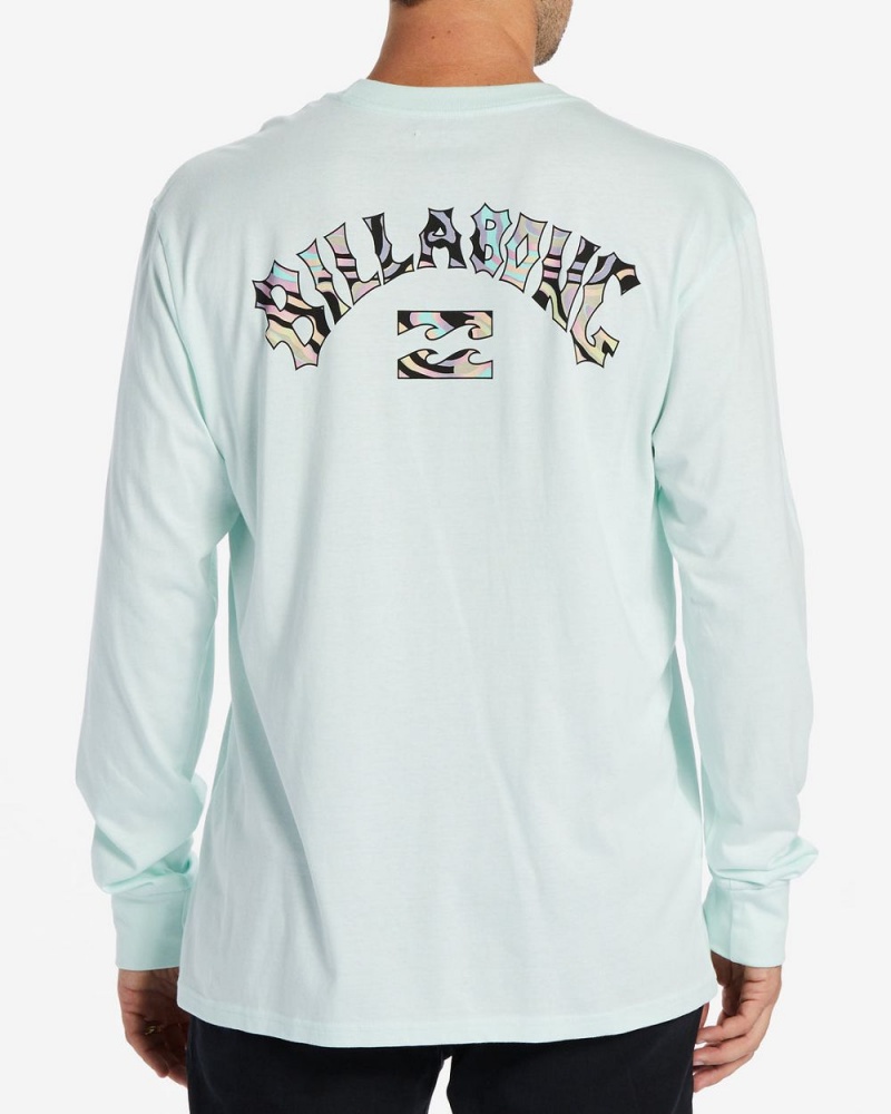 Aqua Men's Billabong Arch Fill Long Sleeve T-Shirt | 473510WQF