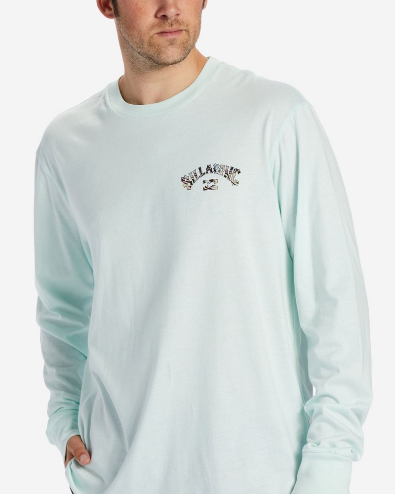 Aqua Men's Billabong Arch Fill Long Sleeve T-Shirt | 473510WQF