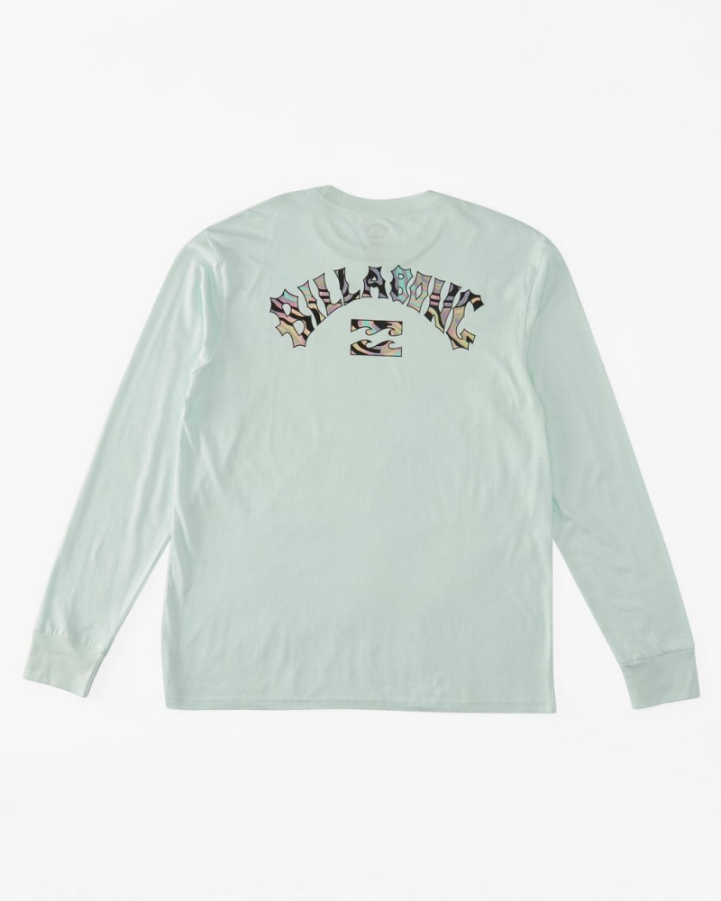 Aqua Men's Billabong Arch Fill Long Sleeve T-Shirt | 473510WQF