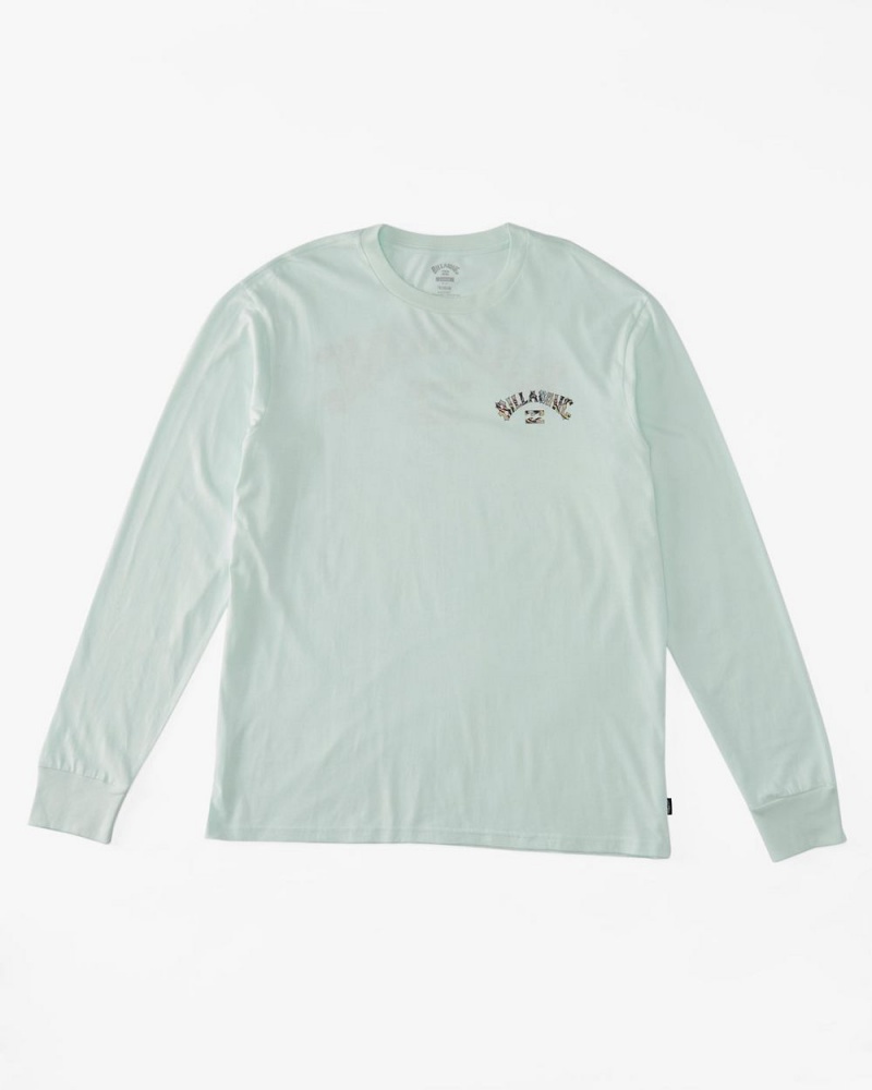 Aqua Men's Billabong Arch Fill Long Sleeve T-Shirt | 473510WQF