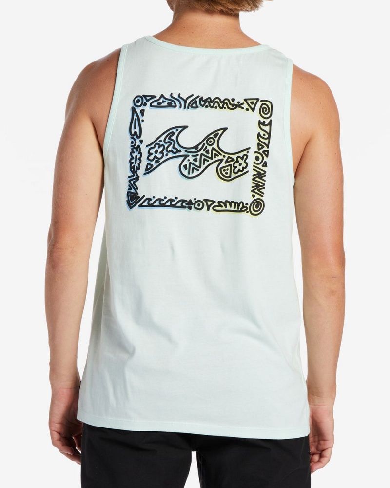 Aqua Men's Billabong Crayon Wave Tanks | 312749ZTS