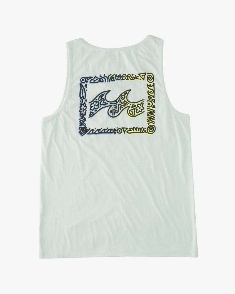 Aqua Men's Billabong Crayon Wave Tanks | 312749ZTS