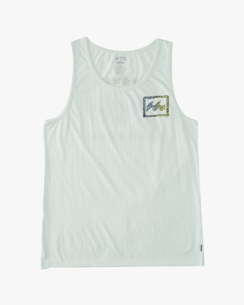 Aqua Men's Billabong Crayon Wave Tanks | 312749ZTS