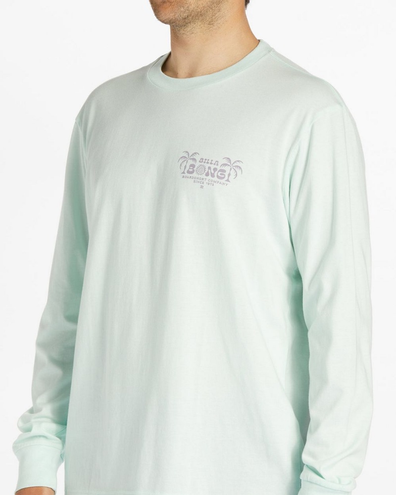 Aqua Men's Billabong Lounge Long Sleeve T-Shirt | 729345JKH