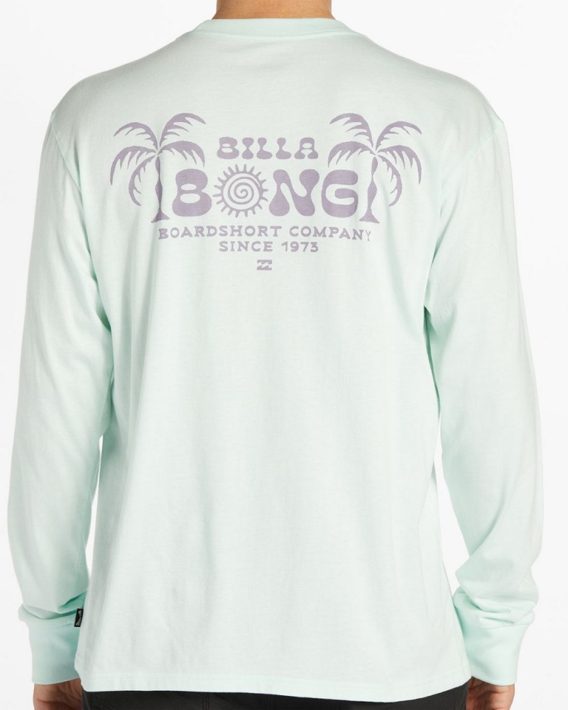 Aqua Men's Billabong Lounge Long Sleeve T-Shirt | 729345JKH