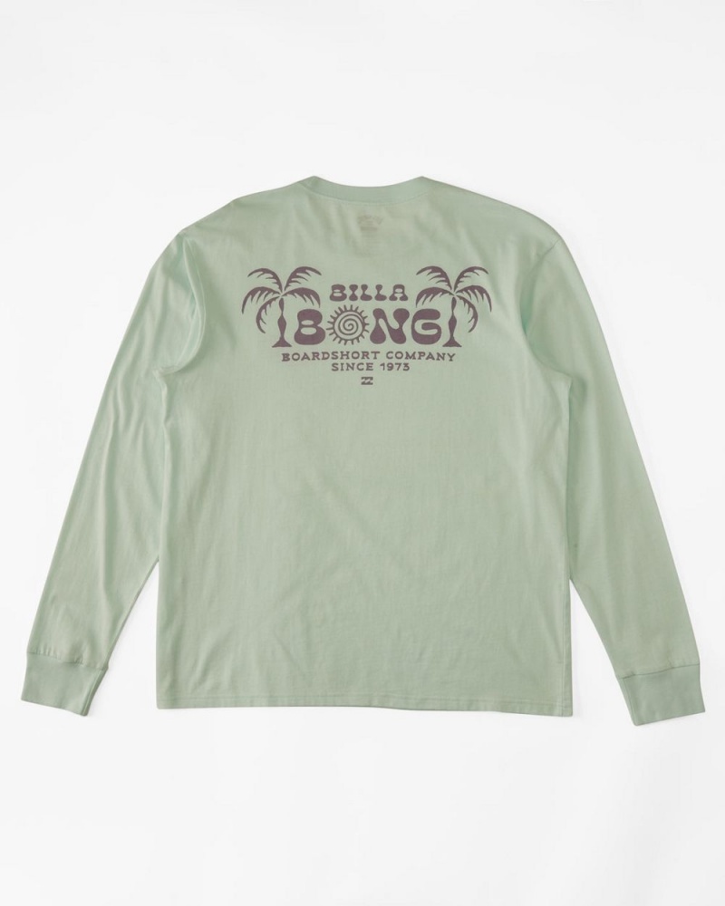 Aqua Men's Billabong Lounge Long Sleeve T-Shirt | 729345JKH