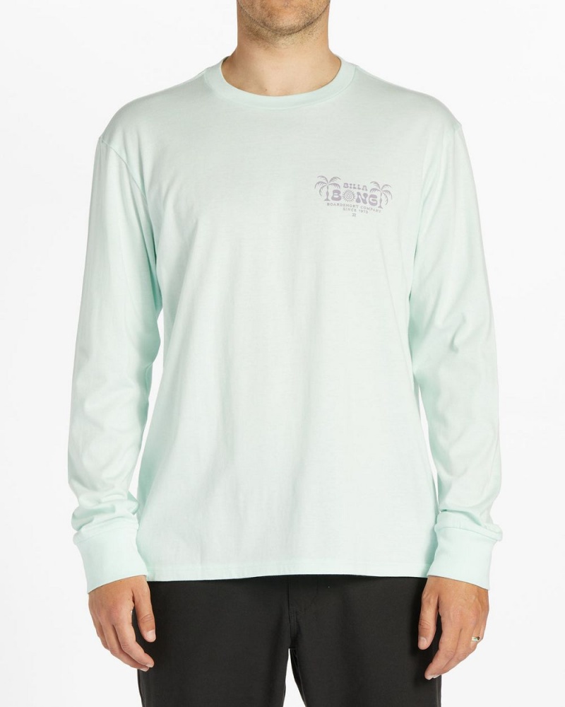 Aqua Men\'s Billabong Lounge Long Sleeve T-Shirt | 729345JKH