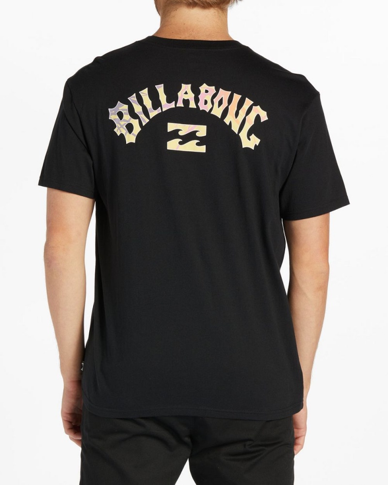 Black Men's Billabong Arch Fill Short Sleeve T-Shirt | 245037HVD