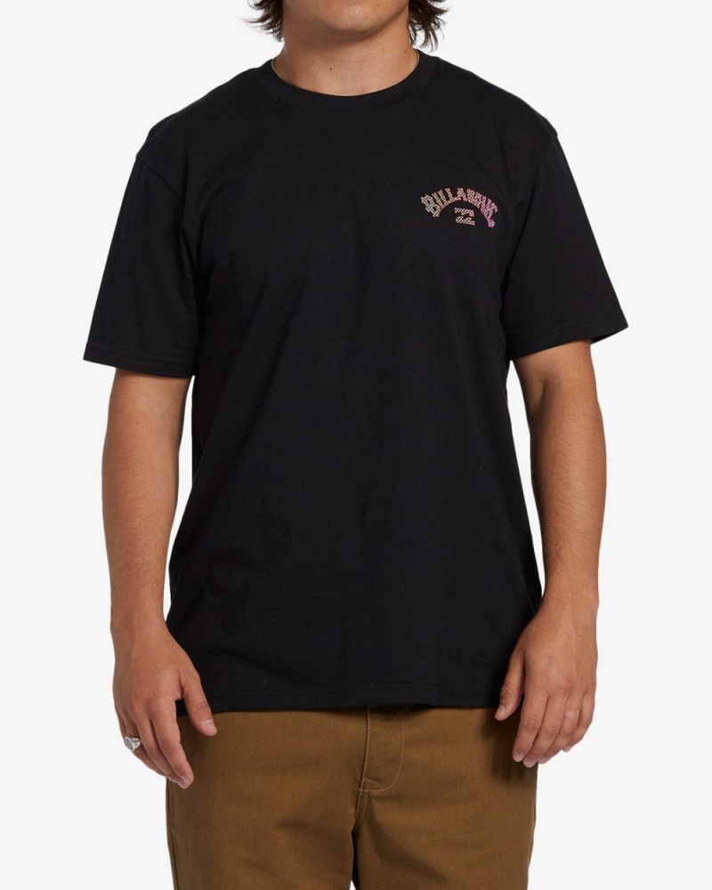 Black Men's Billabong Arch Fill Short Sleeve T-Shirt | 471560YIM