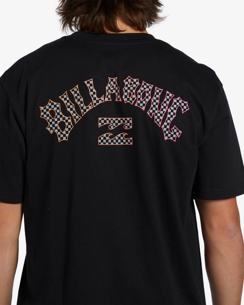 Black Men's Billabong Arch Fill Short Sleeve T-Shirt | 471560YIM