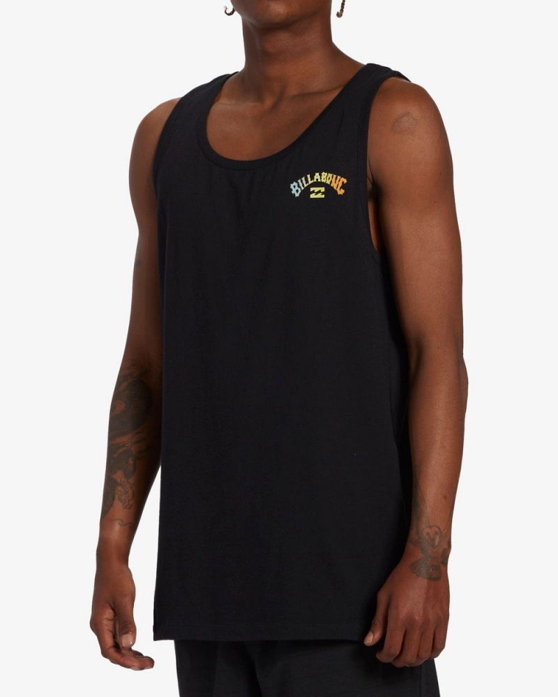 Black Men's Billabong Arch Fill Tanks | 940326JQI