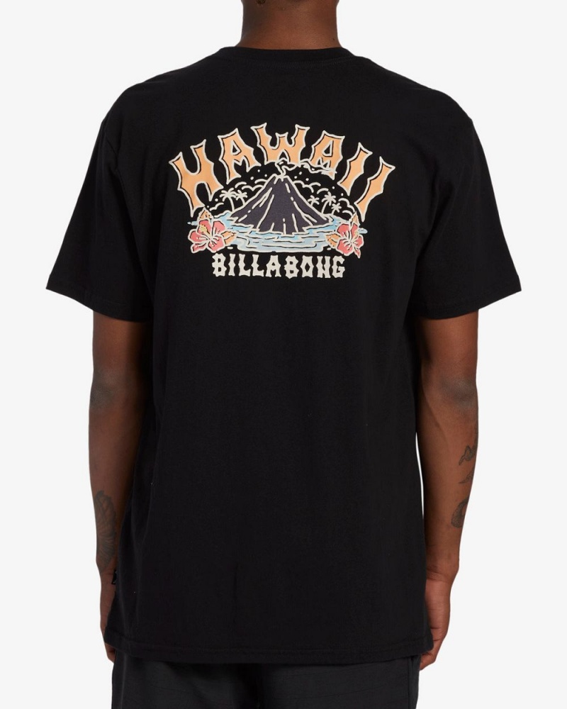 Black Men's Billabong Arch Hawaii Short Sleeve T-Shirt | 245017TKF