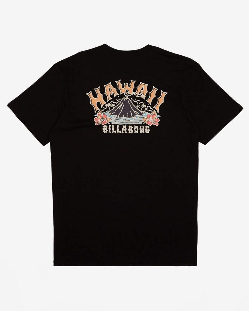 Black Men's Billabong Arch Hawaii Short Sleeve T-Shirt | 245017TKF