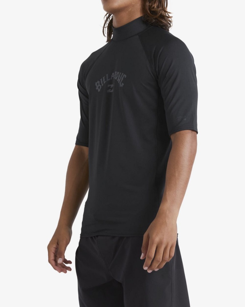 Black Men's Billabong Arch Wave Performance Fit Short Sleeve T-Shirt | 596743USA