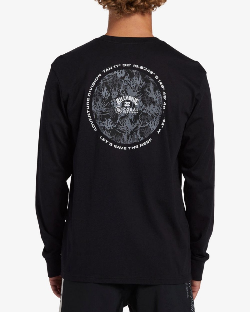 Black Men's Billabong Cg Restore Long Sleeve T-Shirt | 423189ZNL