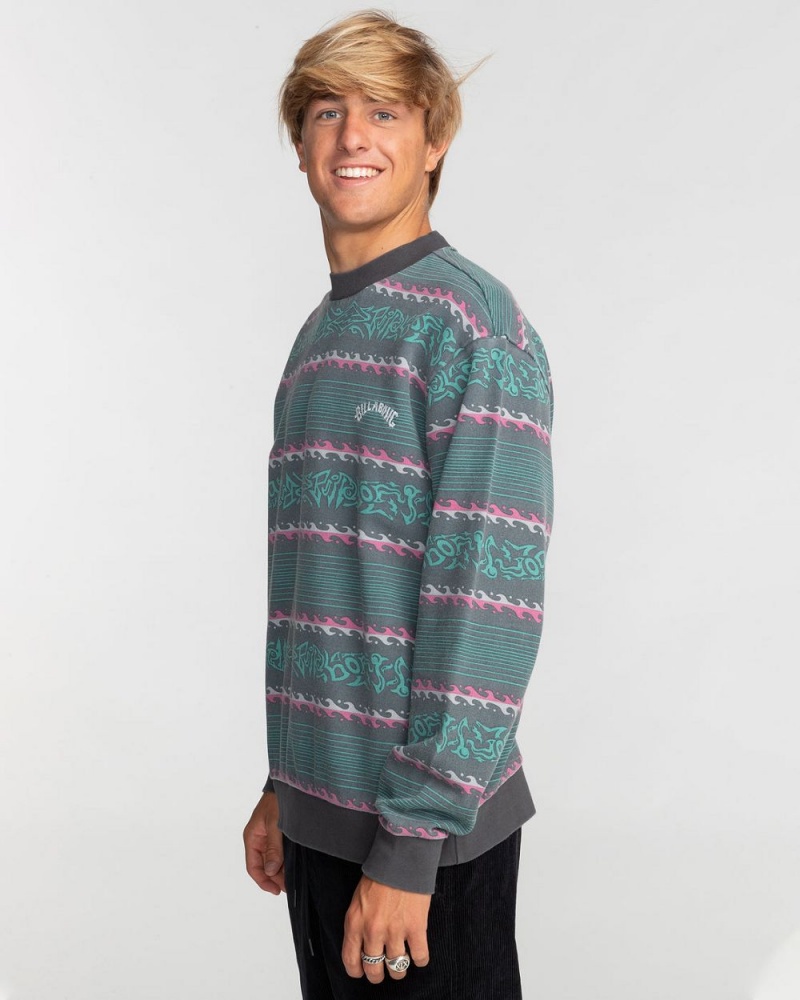 Black Men's Billabong Halfrack Sweatshirt | 509483QNY