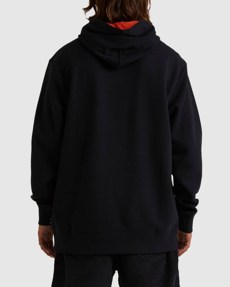 Black Men's Billabong King Stringray Pop Hood Crew Neck Sweatshirt | 095631OAV