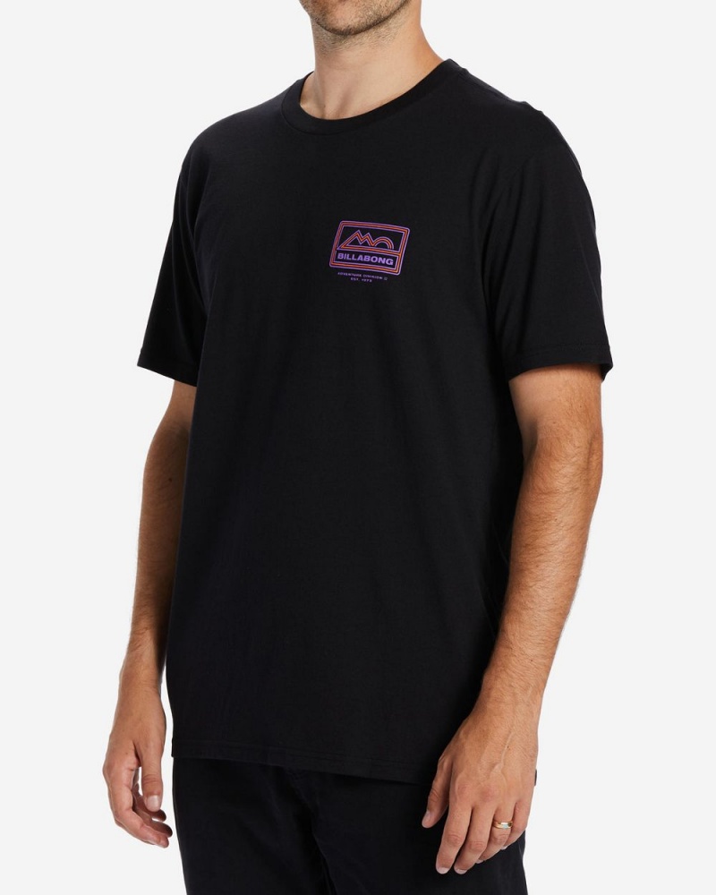 Black Men's Billabong Range T-Shirt | 138495DYU