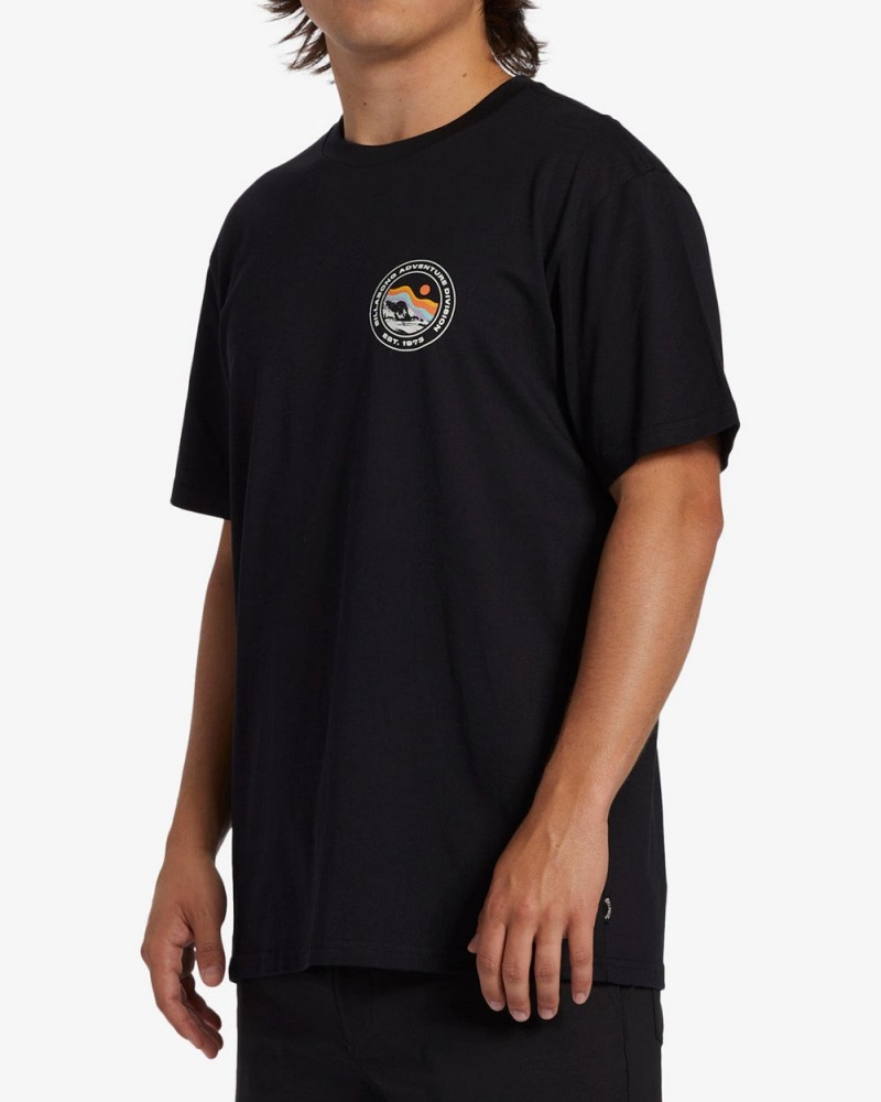 Black Men's Billabong Rockies Short Sleeve T-Shirt | 306842VOP